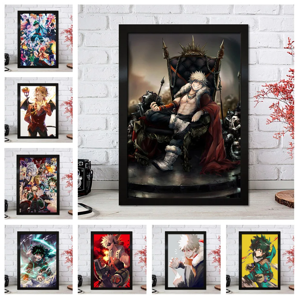 

Japanese Cartoon Anime My Hero Academia Kids Room Art Home Decor Quality Canvas Painting Posters Living Wall Decor Picture 1