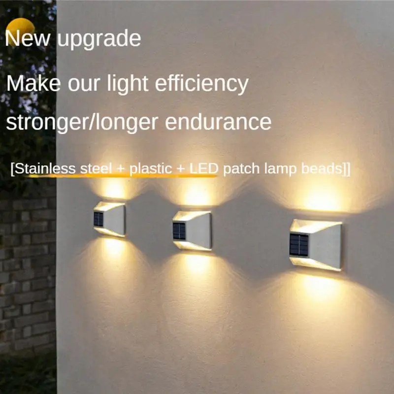 

Solar Decorative Wall Lights Stainless Steel Low Power Consumption Longer Endurance Energy Saving Outdoor Lighting