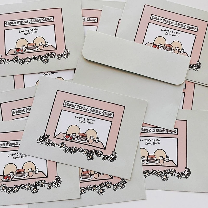 10 шт./лот мультяшный конверт розовая девушка студент милый подарок в японском