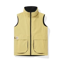 plus size l 7xl men outdoor vest hiking fishing hunting multi pockets vest sleeveless jacket reporter loose slim waistcoat male