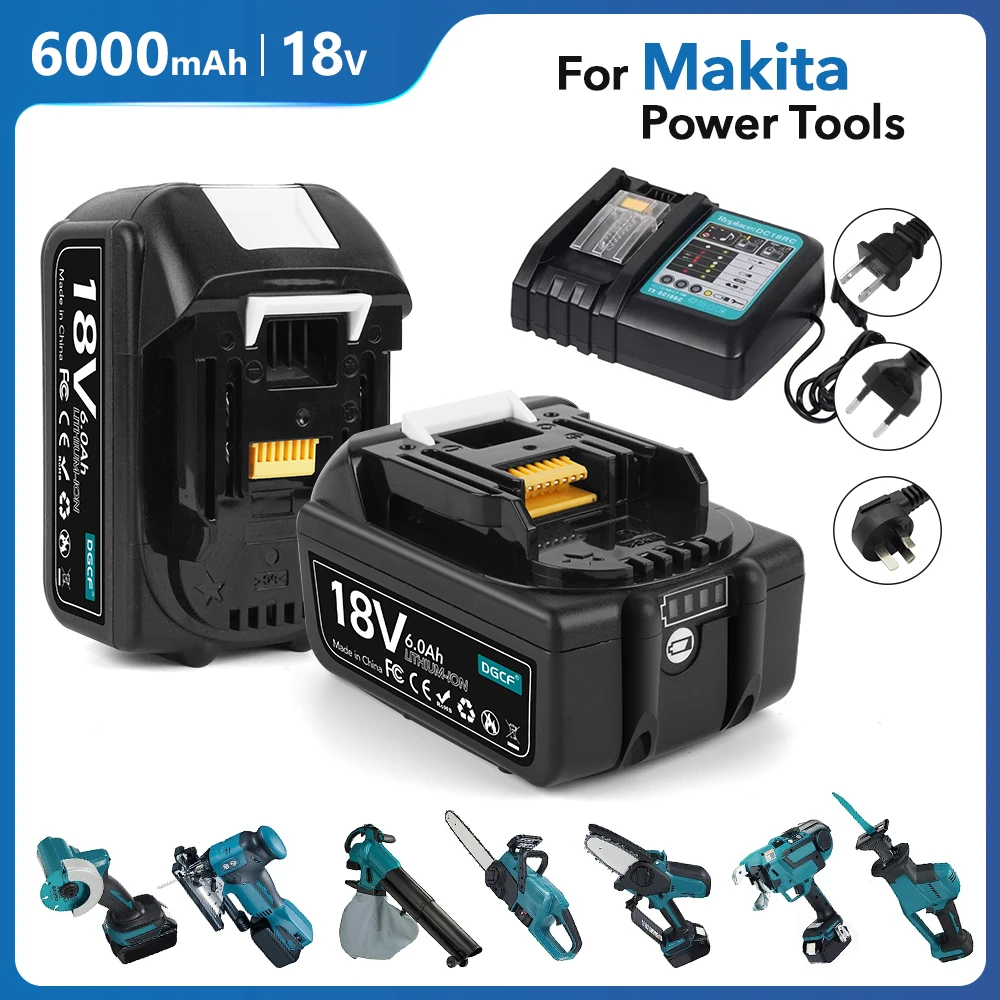 

Аккумулятор BL1860 6AH для Makita, сменный литий-ионный аккумулятор для электроинструментов Makita 18 в, LXT BL1850 BL1840 для отвертки 18 в с BMS TPCELL