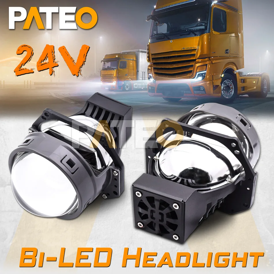 24V Bi LED Lenses Headlight Modules 110W 5500k LED Lights for Truck Bus for Hella 3R G5 3-Inch Projector Car Accessories Tuning