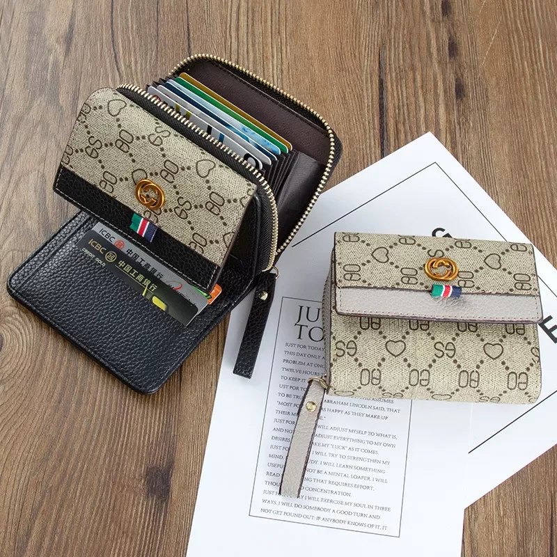 Wallets Money Bags Short Fashion Small Purse Women's Card Holder Girl ID Bag Card Holder Coin Purse Iadies Canvas Handbag