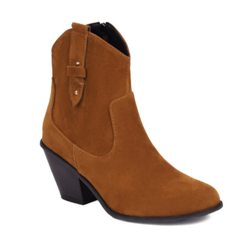 

Женские модные ботинки с круглым носком, большие размеры