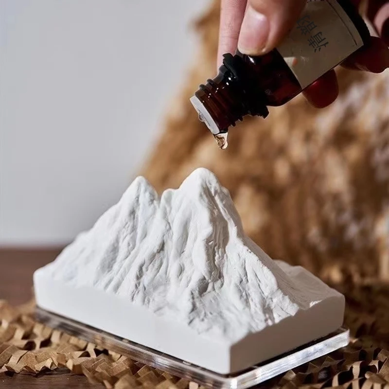 

FinRu Factory Direct Ceramic Perfume Diffuser Mountain Style Gypsum Aromatherapy Home Office Car Decoration Essential Oil Stone