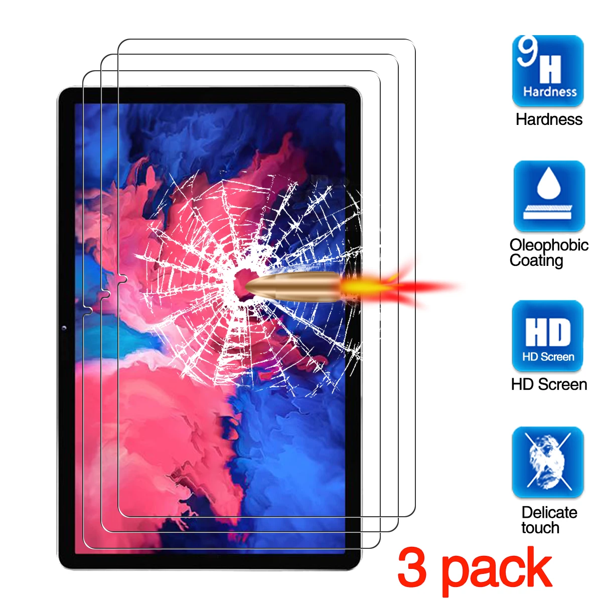 

for Lenovo Tab P11 Plus Screen Protector Tablet Protective Film Anti-Scratch Tempered Glass for Lenovo Tab P11 TB-J606F TB-J616F