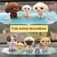 1 ps cute mini cartoon shaking cute dog decor gifts for decorative toys miniature doll decoration