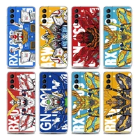 gundam robot anime clear samsung case for s9 s10 4g s10e s20 s21 plus ultra fe 5g m51 m31 m21 soft silicone