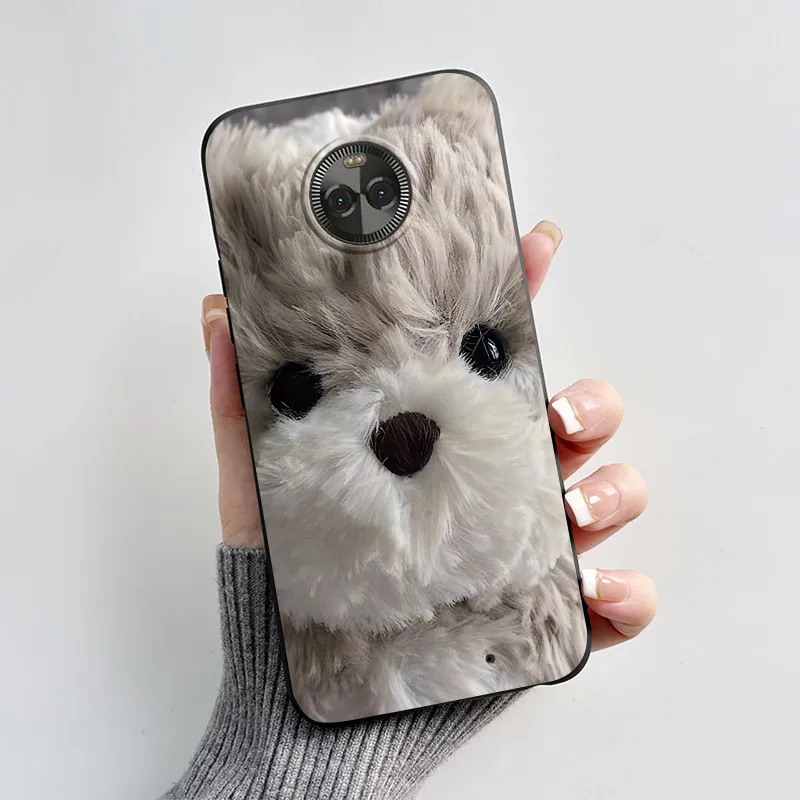 For Moto X4 Case XT1900 Fashion Love Heart Cat Cartoon Shockproof Soft Silicone Phone Cover Motorola MotoX4 X 4