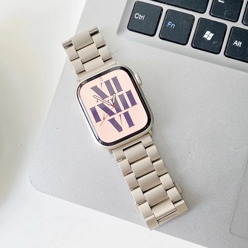 Applicable to Apple Apple Watch Ultra 49mm metal stainless steel strap iWatch 78 strap apple watch band
