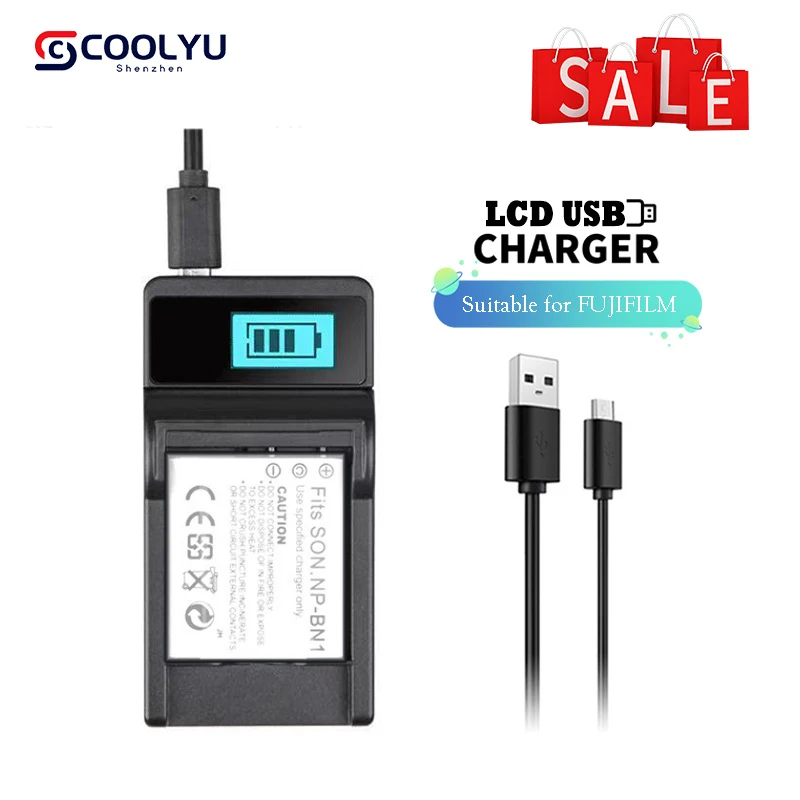 

USB Cable LCD Battery Charger NP-95 NP95 Recharge For Fujifilm FinePix F30 F31 3D W1 X30 X100S X100T X-S1 Digital Camera
