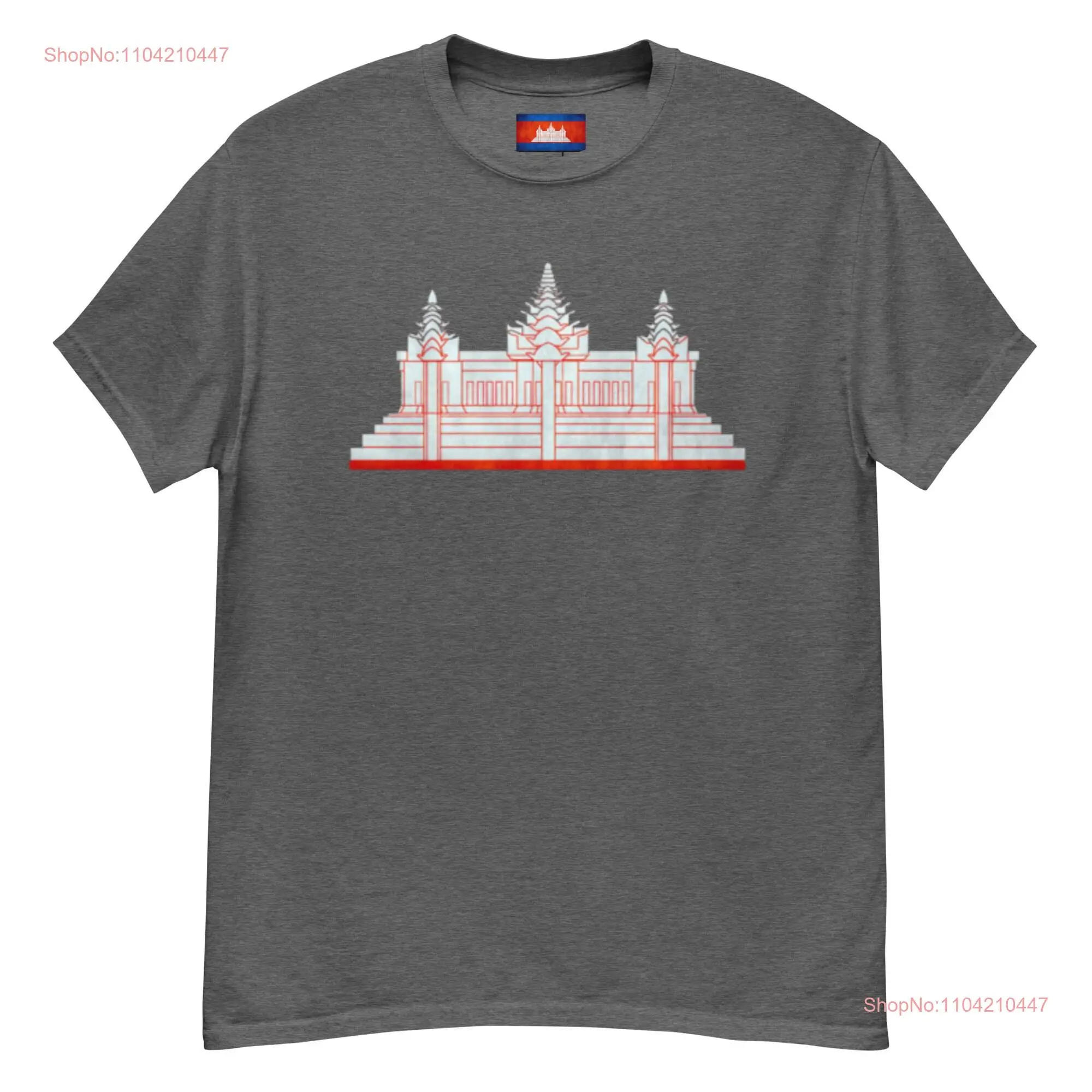 Камбоджийская футболка Khmer Angkor Wat Новогодняя с длинными или короткими рукавами