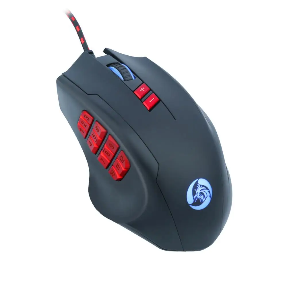 

G603 Bedrade Gaming Muis Mmo Rgb Led Backlit Computer Muizen Met 12 Side Knoppen 10000 Dpi Perdition Voor Windows Pc gaming