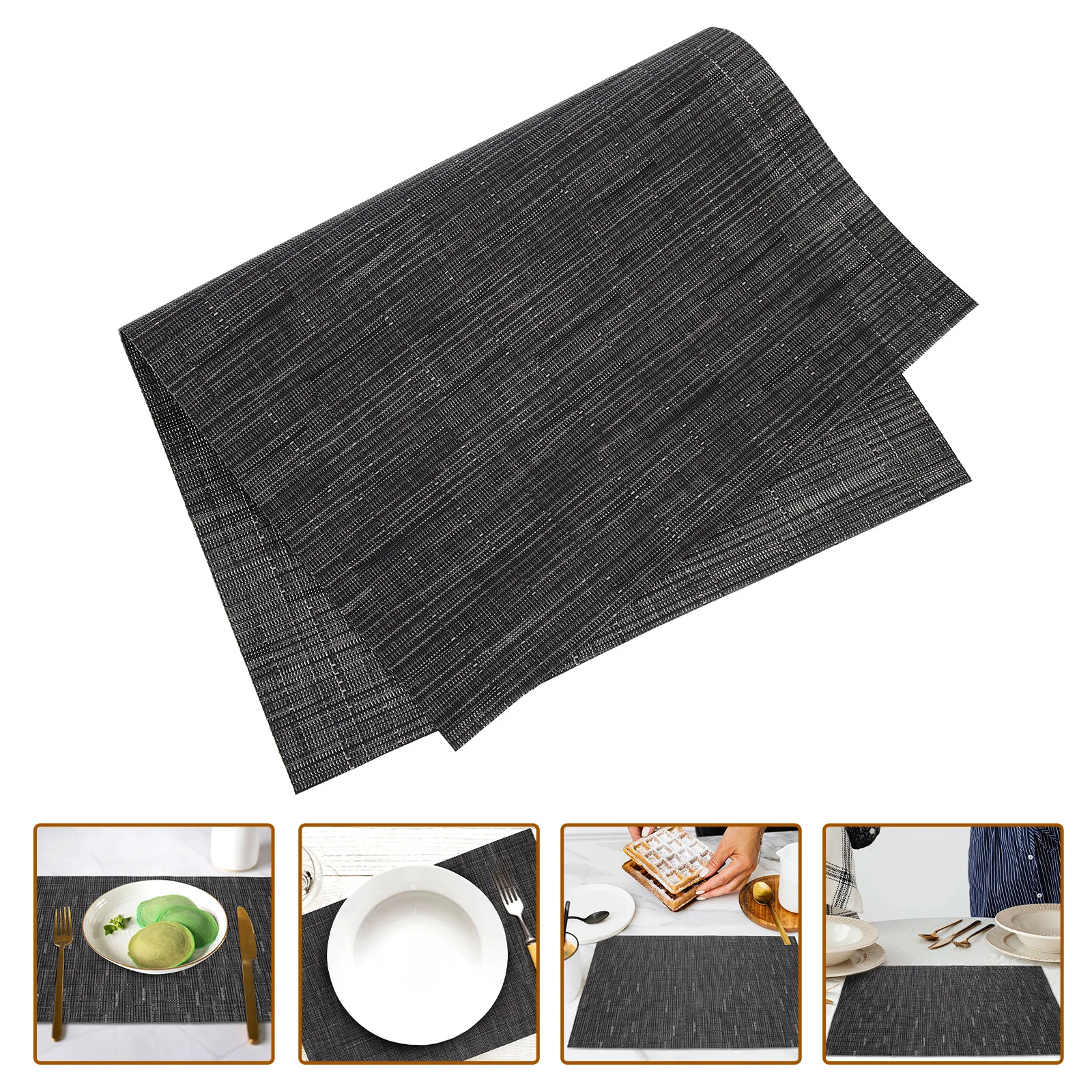 

2Pcs Teapot Insulated Table Mat Dinning Table Ornament Rectangular PVC Placemat