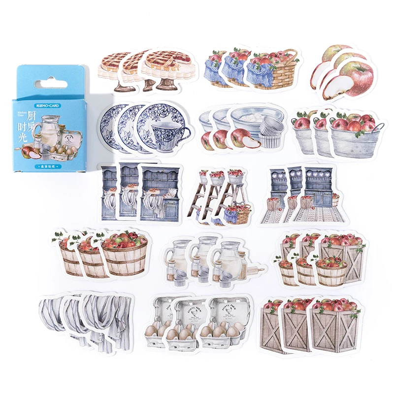 

46 листов, декоративные коробки-наклейки, 4 см