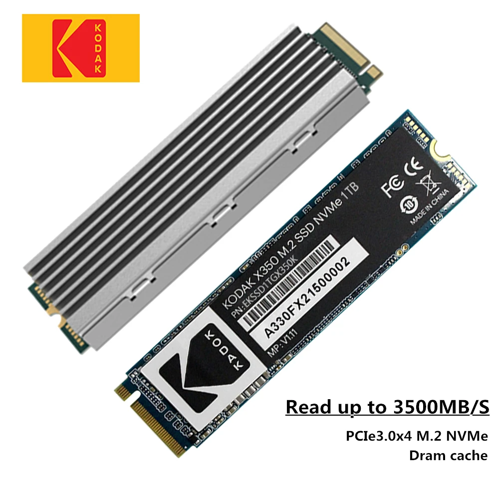 

Kodak ssd m2 nvme Read up to 3500 1TB 2TB 256G 512G PCIe Solid State Drive DRAM Cache M.2 2280 Internal Hard Disk Laptop Desktop