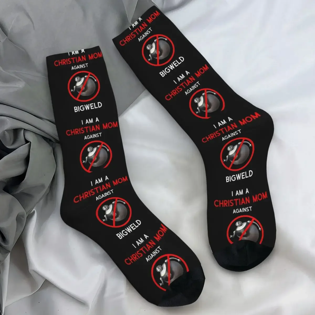 Носки Christian Mom Against Bigweld Элегантные чулки Осенние Нескользящие женские и мужские