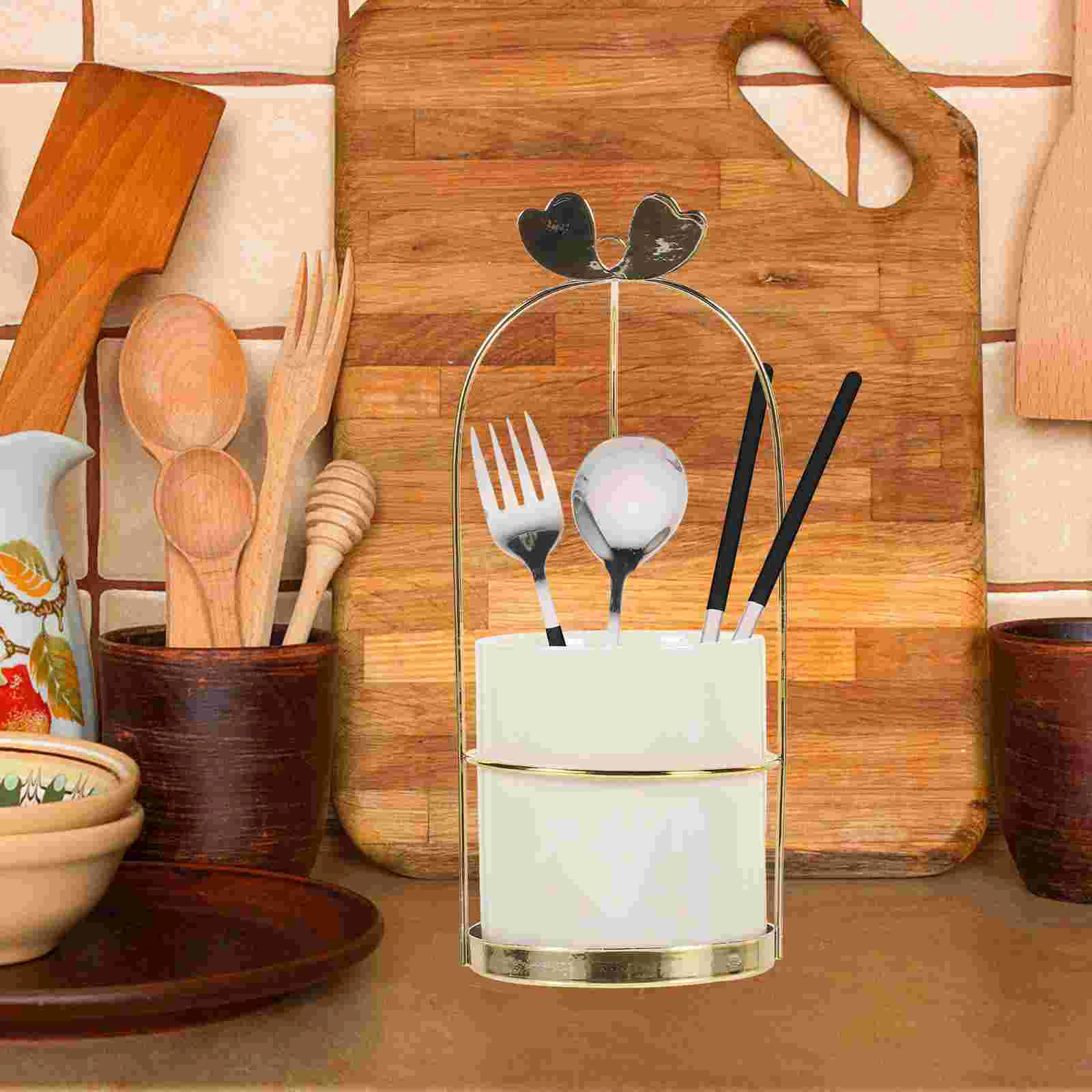 

Cutlery Storage Jar Large Utensil Organizer Decor Home Tableware Holder Party Ceramics Goldendoodle Accessories