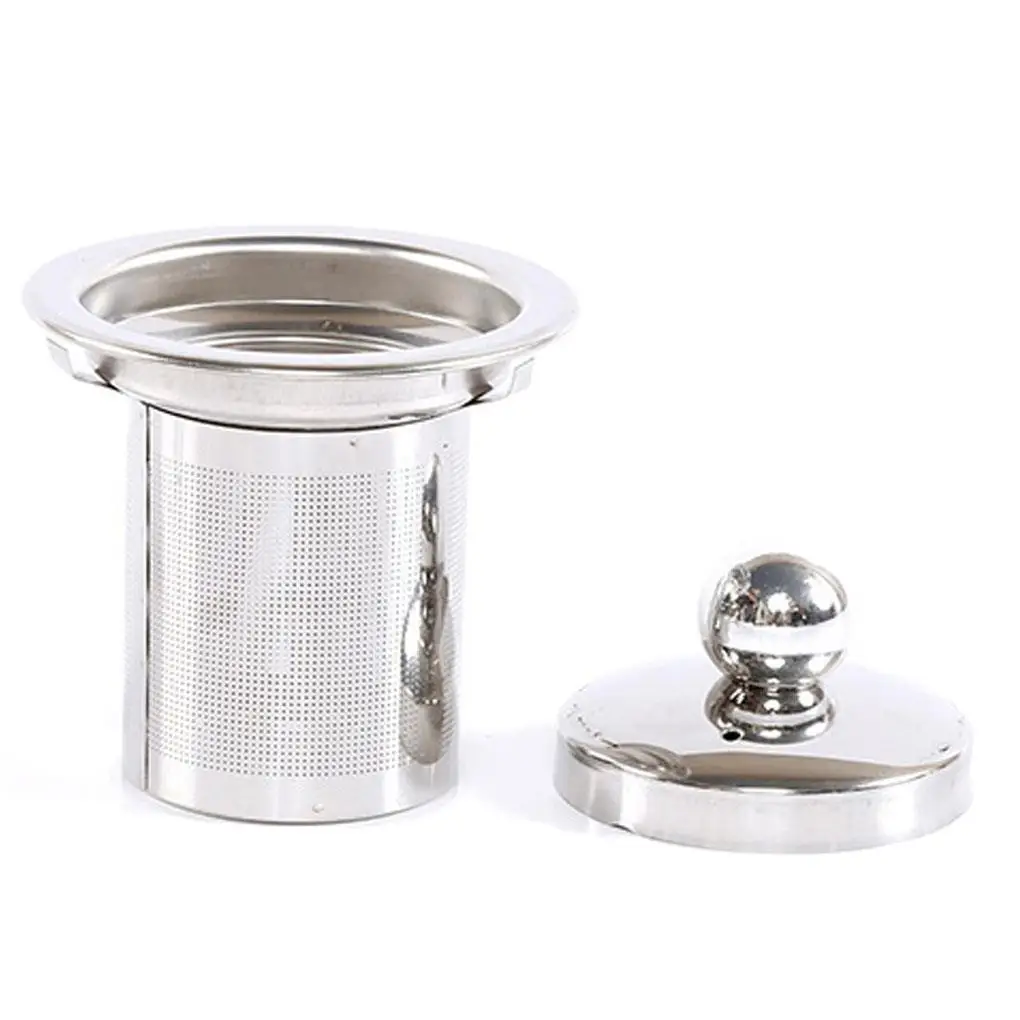 

Tea Infuser with Lid Stainless Steel Teapot Kettle Loose Leaf Fine Mesh Strainer Tea Filter