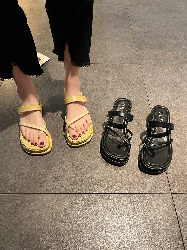 

Shoes Med Ladies' Slippers Women Heels Platform Luxury Slides Rubber Flip Flops Pantofle On A Wedge High Designer Hawaiian 2022