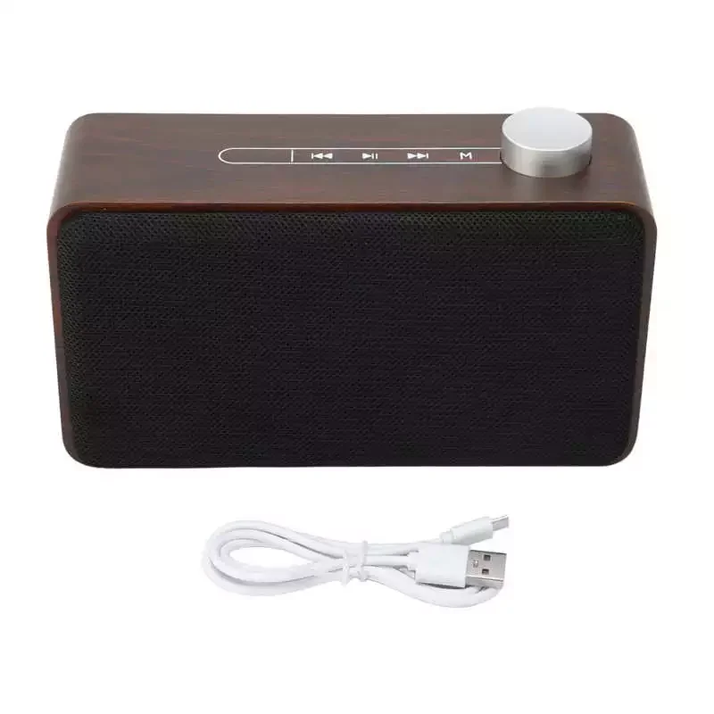 

Wood Bluetooth Speaker Portable Wireless Bluetooth Speaker Supports Memory Card USB