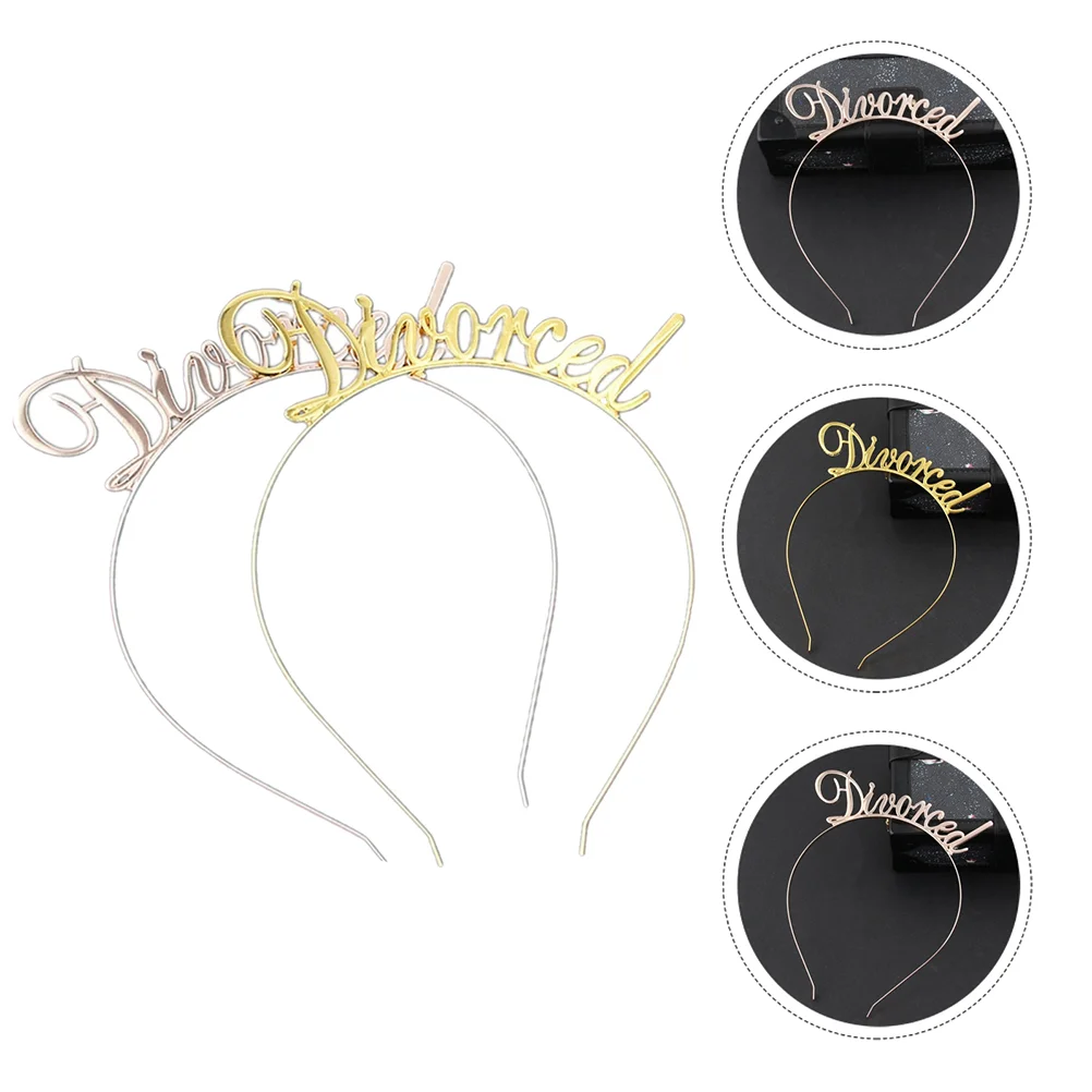

2pcs Decorative Durable Practical Divorced Letters Hair Band for Girls Ladies Women