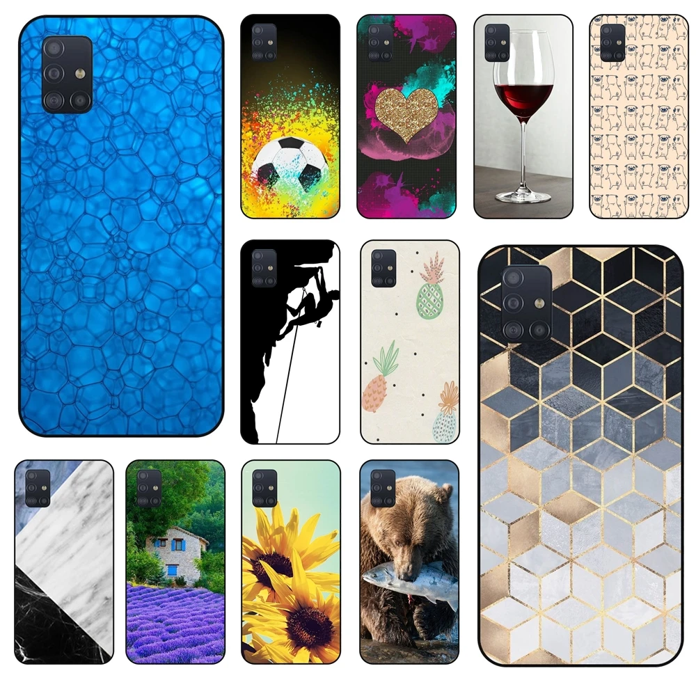 Для Galaxy A51 разумная цена собаки мягкий ТПУ Модный Оригинальный для черный