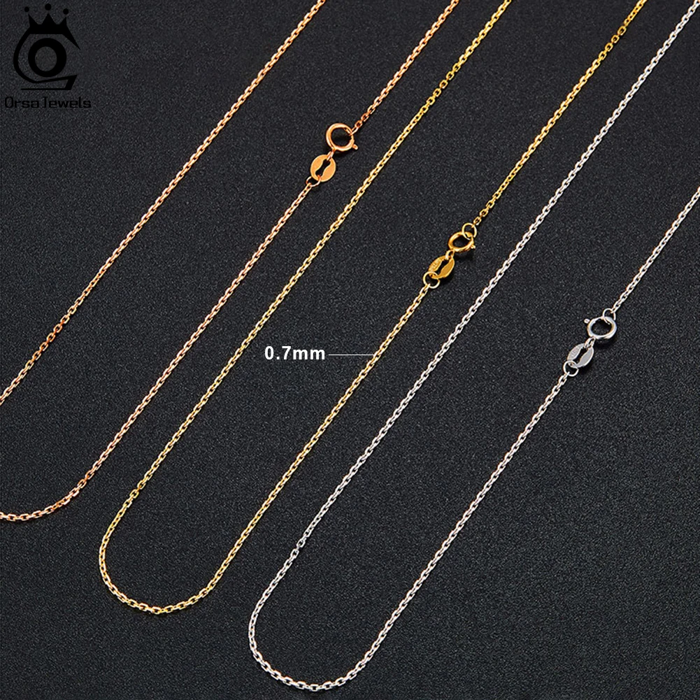 Ожерелье ORSA JEWELS с цепочкой длиной 0 7 мм 10 к цвет желтый/белый/розовое золото -