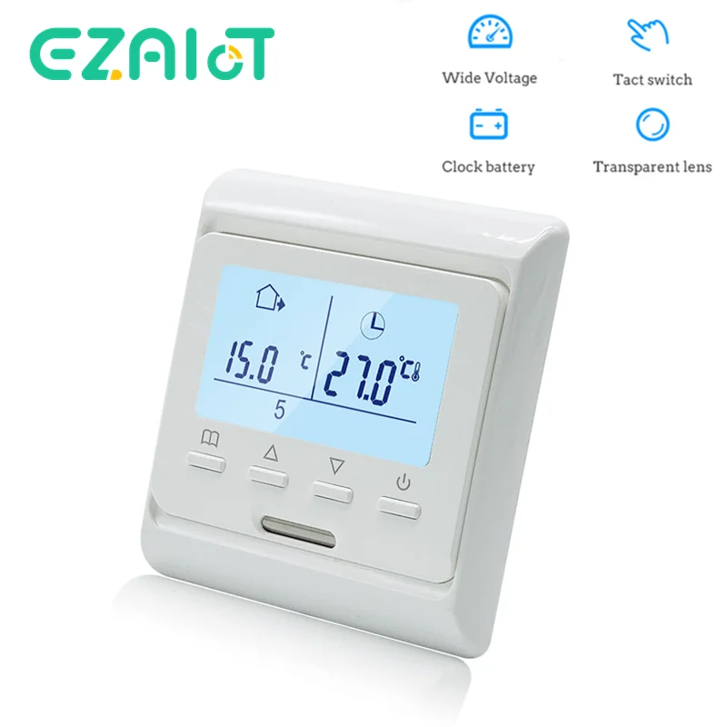 Heat Floor Programmable Thermostat 220V 16A Electric Home Underfloor Warm Heating Temperature Controller