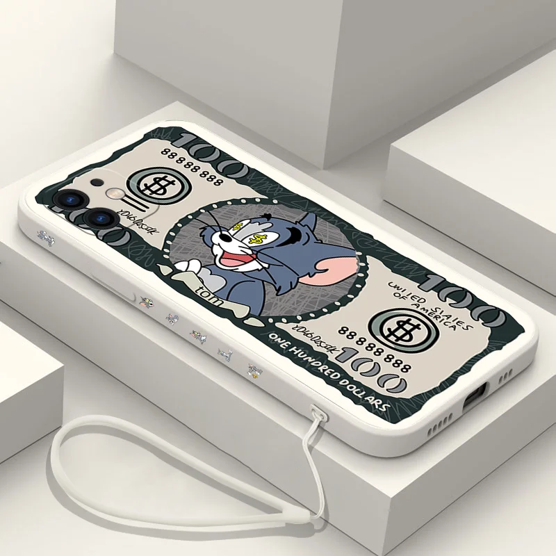 Милый мультяшный Том и Джерри, фотосессия для OPPO A7X A53 AX5 A93 A94 A35 A95 A12 A15 A15S A16 A8 A72 F19 4G, телефон с ремешком на руку