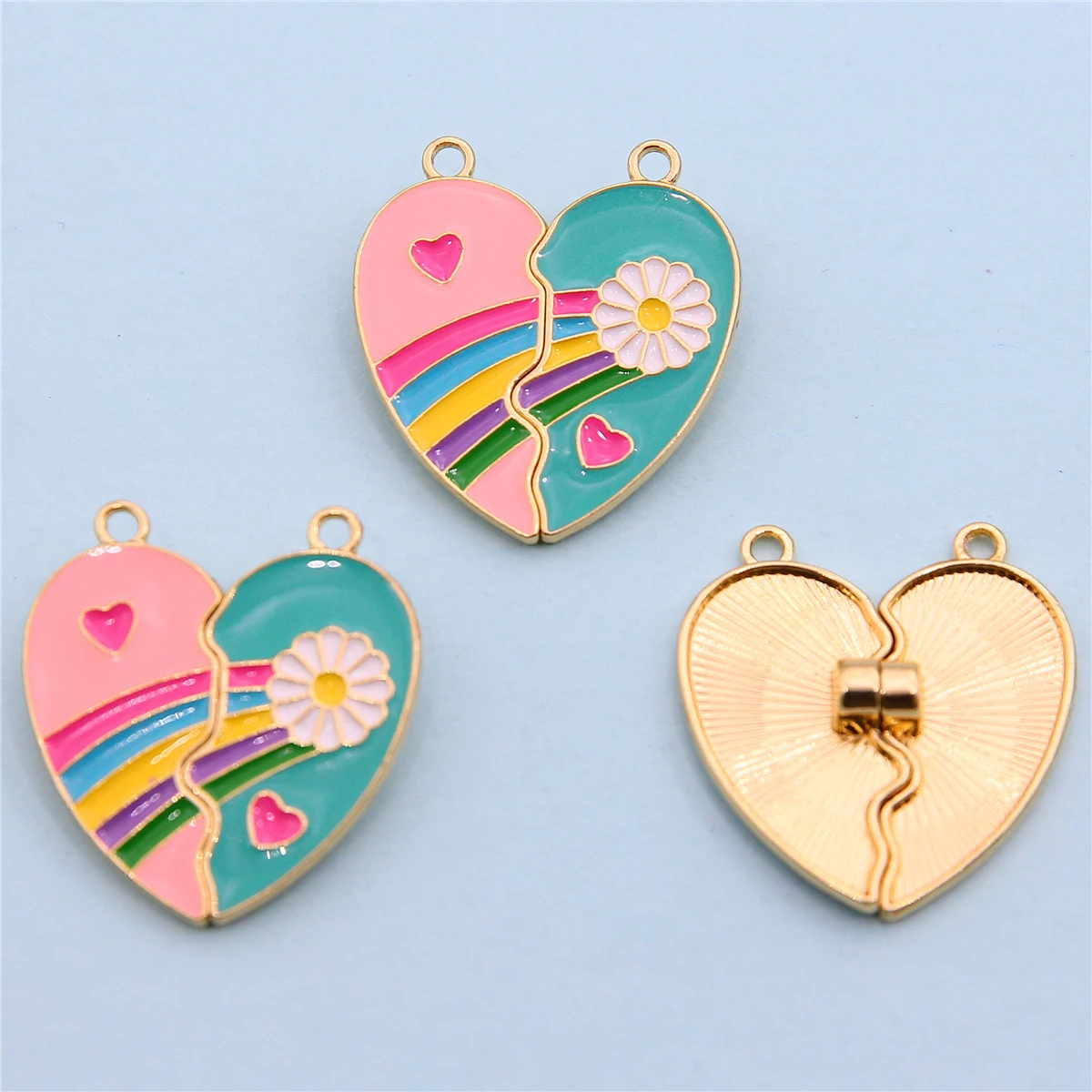 5 компл. красочные эмалированные магниты/единорог/солнечник/фикс/авокадо/сердце