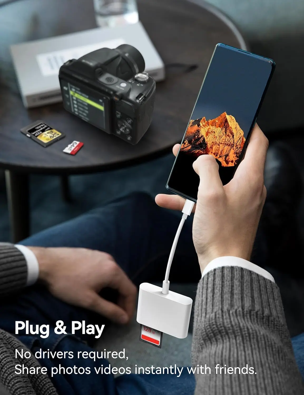 Устройство чтения карт памяти USB C — SD, адаптер BnmxTek SD Card с 3 портами SD MicroSD USB, устройство чтения карт памяти USBC для iPhone 15 16, iPad, Mac (art.: 3920d38512ca2) - 3920d38512ca2