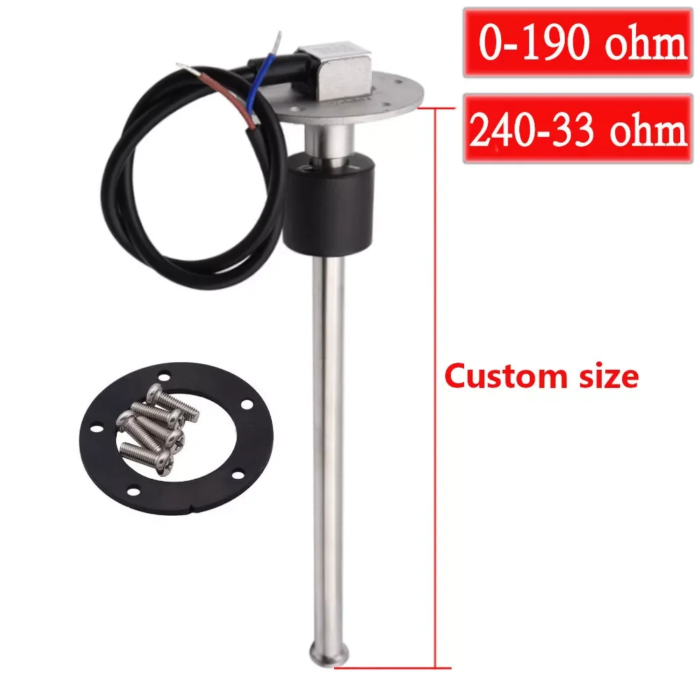 

550mm 0-190ohm 240-33ohm Car Fuel Level Gauges Flow Sensor Liquid fit fuel guage water level gauge 12V/24V