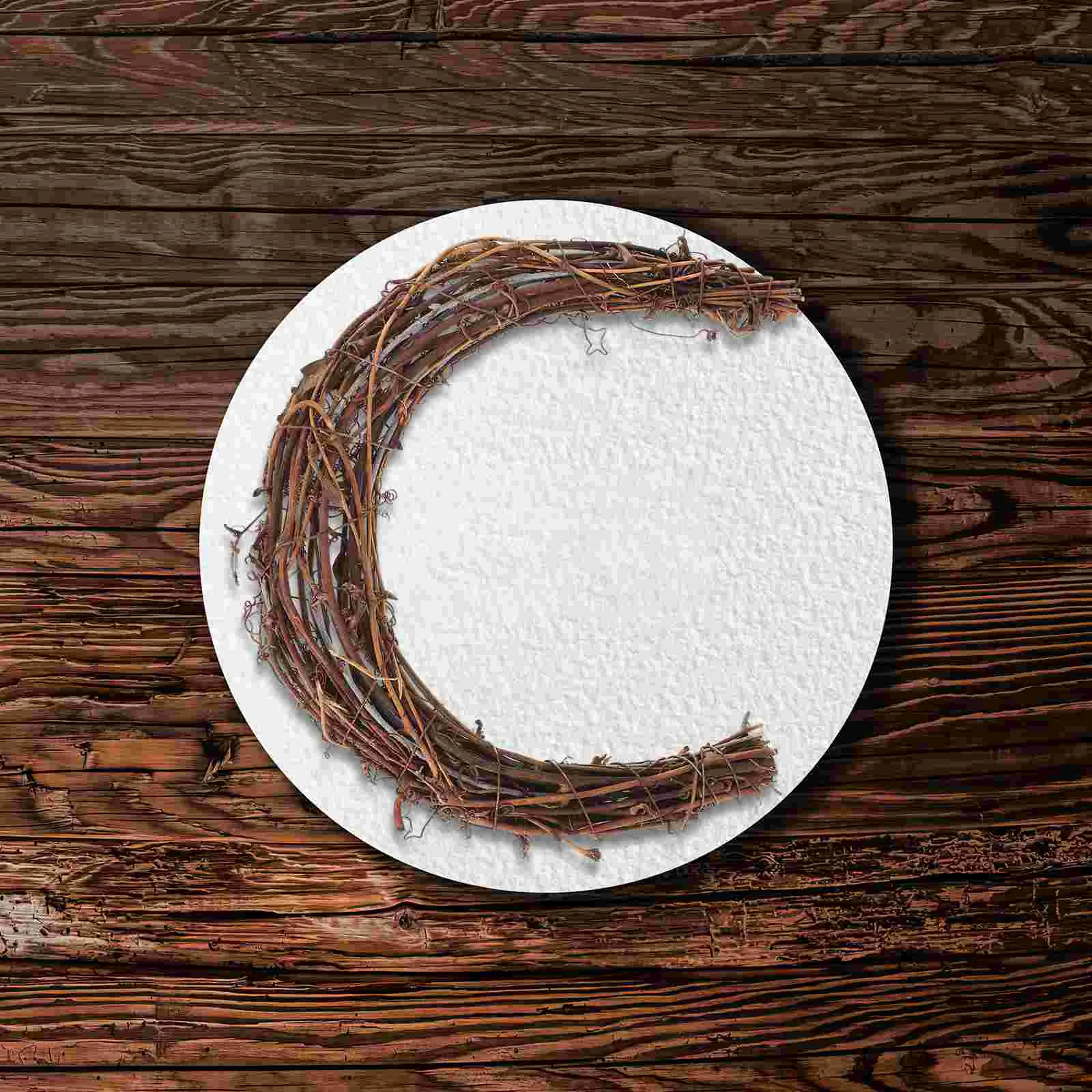 2 шт. гирлянда из ротанга в форме луны венок для изготовления колец материал