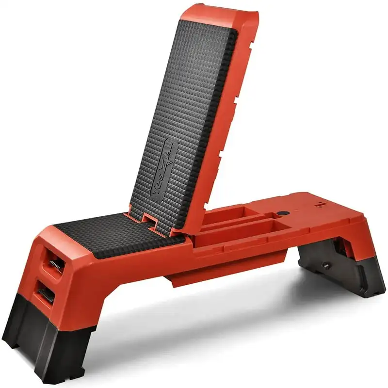 

Premium Aerobic Deck/ Step Platform, Plyometrics and Weight Training, Red and