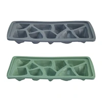 ice cube tray with lid 10 cells reusable irregular stone shaped ice cube molds for whiskey cocktails vodka and juice beverages