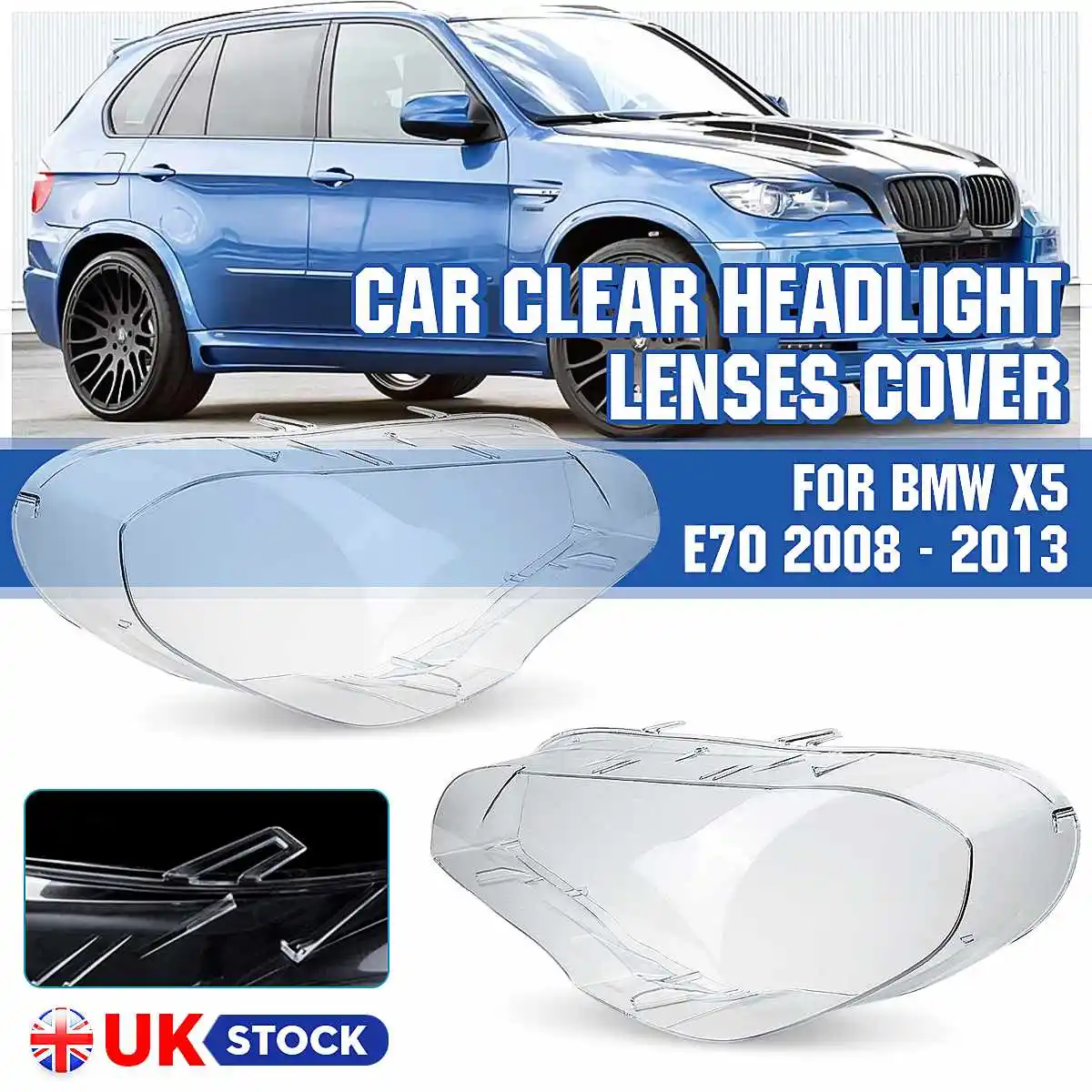 

2 шт., прозрачные Налобные лампы для передних фар BMW X5 E70 2007-2013