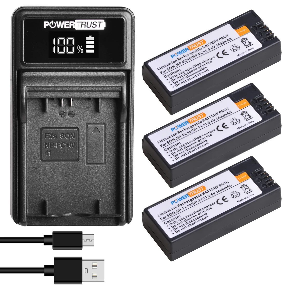 Фото Аккумулятор 1400 мАч NP-FC10 NP-FC11 NPFC10 + зарядное устройство для камер Sony Cyber-shot DSC-P10 DSC-P8L P9 P7 P2 P3 P5 F77 F77A №3