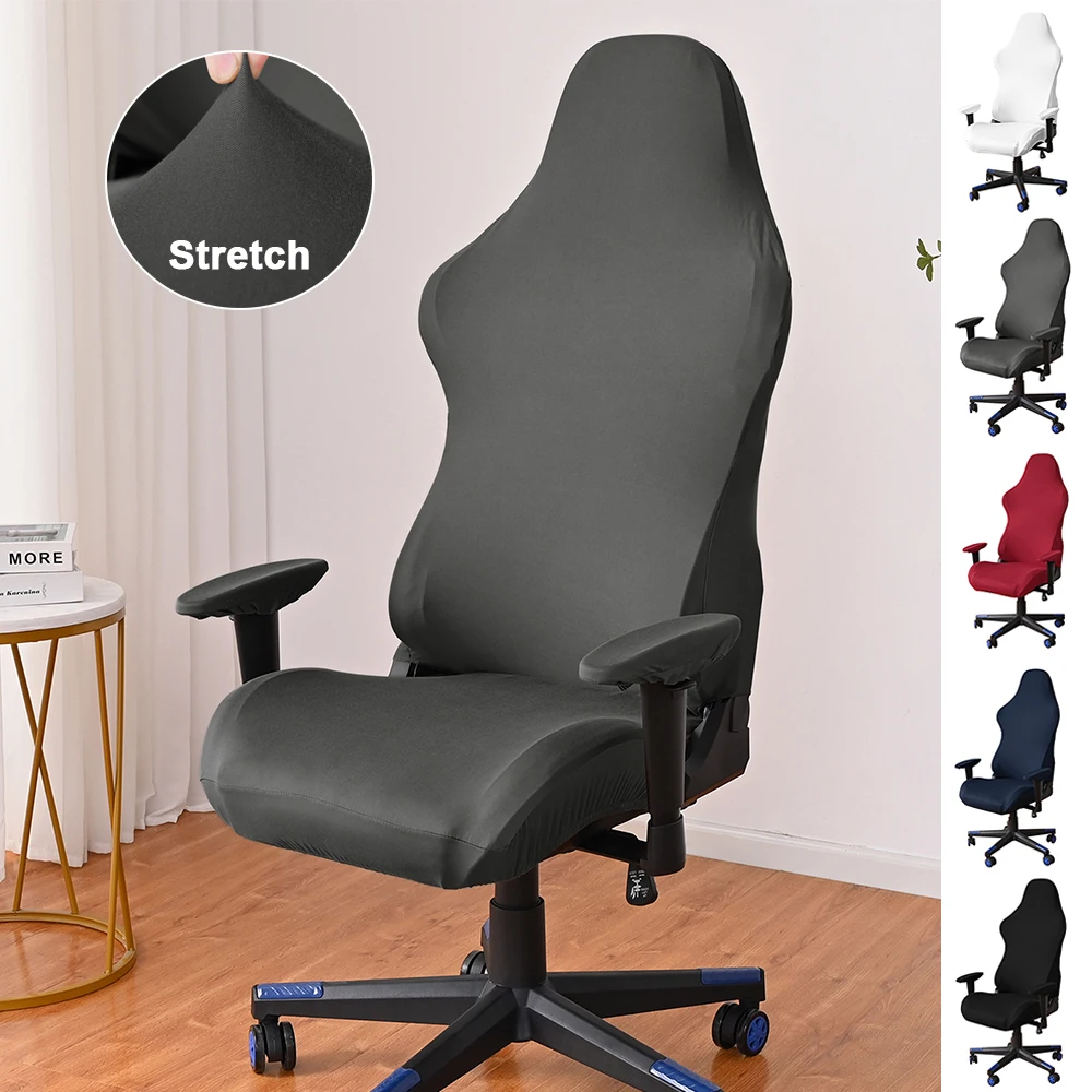 

4pc/1 Set Gaming Chair Cover Elastic Office Chair Covers Computer Desk Chairs Slipcover Spandex Armchair Swivel Seat Protector