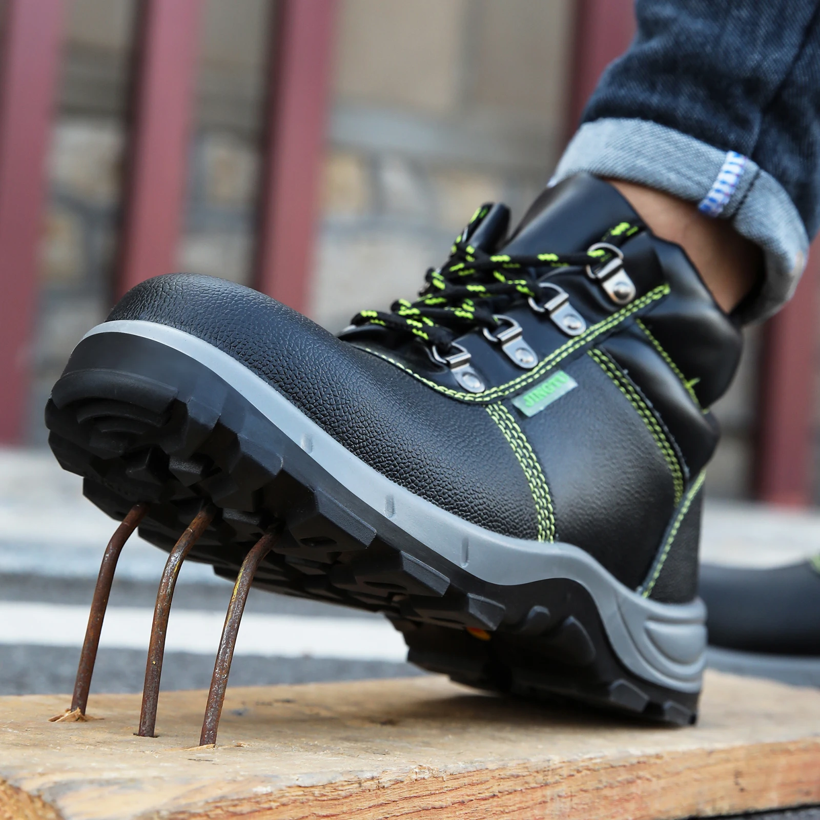 Профессиональные противоударные ботинки с высоким верхом перфорацией