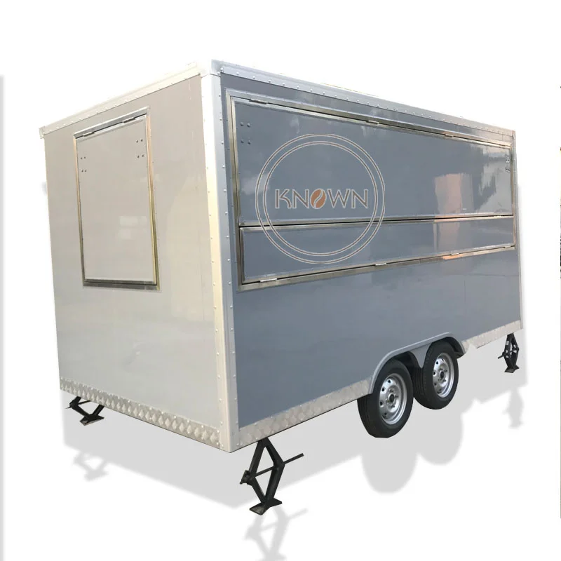 

4m Europe Mobile Food Cart Trailer Outdoor Fast Food Truck Snack Vending Kiosk Barbecue Hot Dog Pizza Donut Churros Catering Van