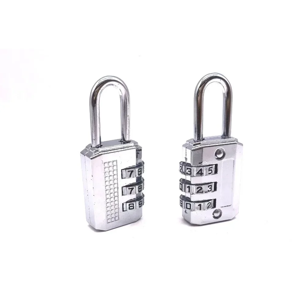 Mini Alloy Padlock 3/4 Digit Dial Combination Password Code Number Lock Safety Travel Security for Luggage Suitcase Drawer
