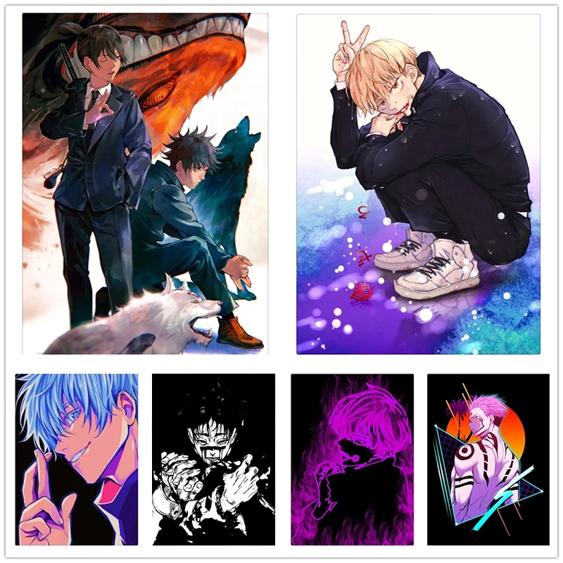 

Аниме ююютсу Kaisen манга Популярная Современная Картина на холсте постеры и принты настенные картины для гостиной домашний декор