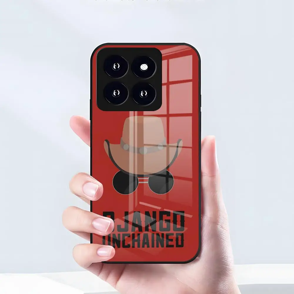 Фото Чехол для телефона D_DJANGO U_UNCHAINED для Xiaomi 15 14 13 12 S X Pro Lite Mi 11 Ultra T, черный, стеклянный №5