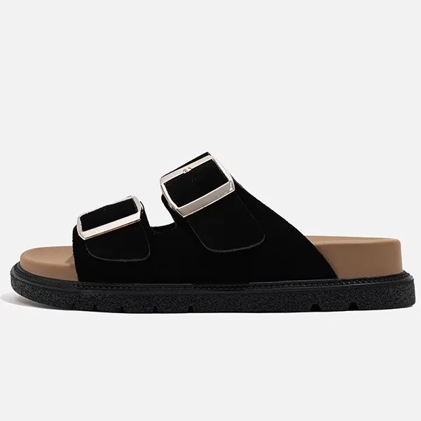 Женские туфли женские тапочки уличные низкие сланцы на платформе Мягкие Летние