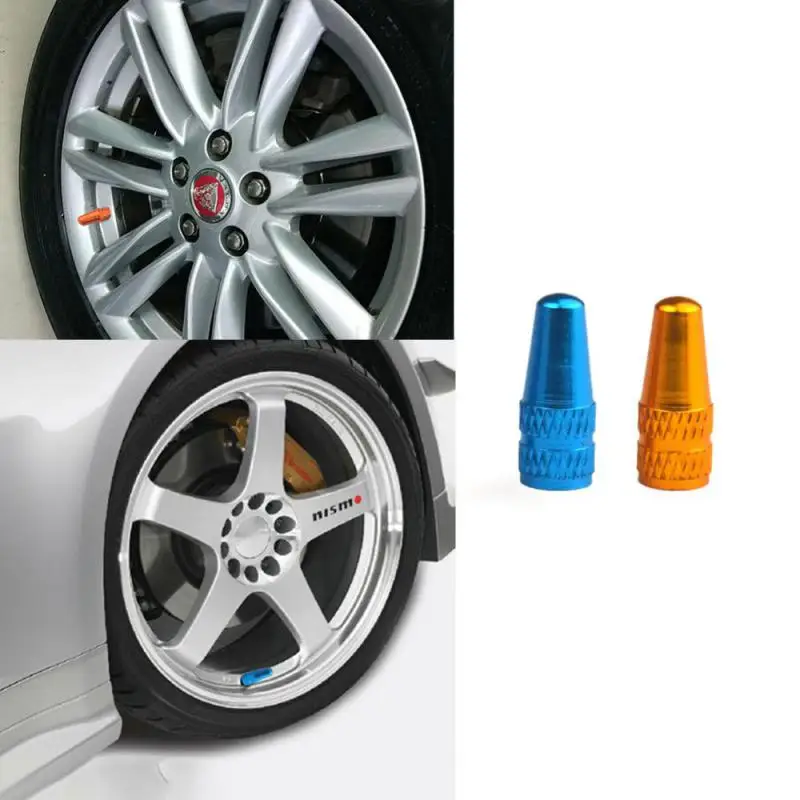 1/2/5 шт. набор алюминиевые колпачки для клапанов радужного цвета французский