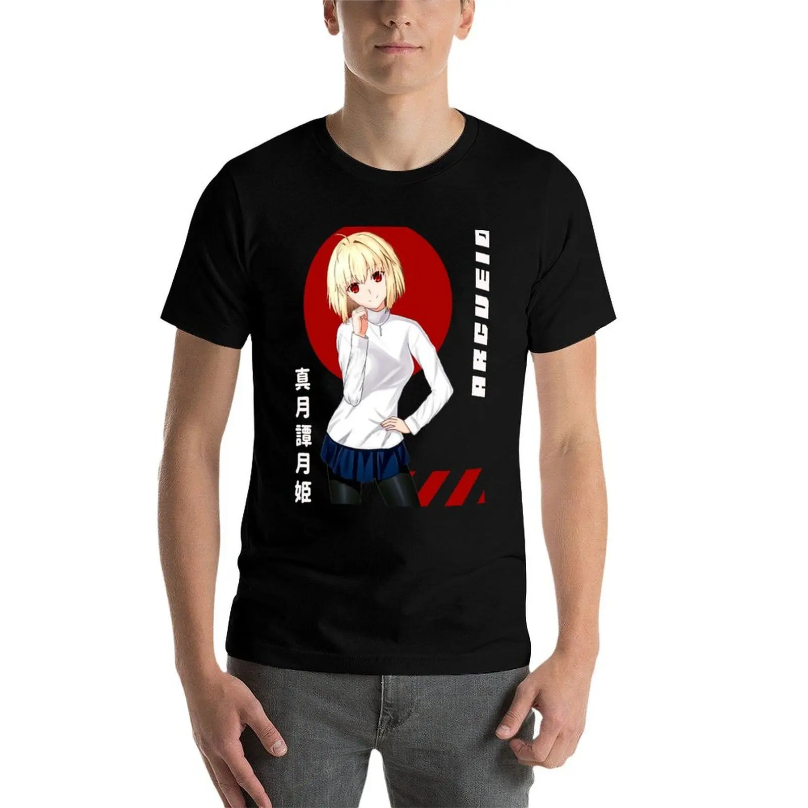 Фото Футболка Arcueid - Shingetsutan Tsukihime для мужчин, 100% хлопок, мужские футболки, персонализированная футболка №4