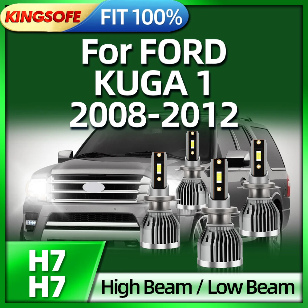 

KINGSOFE 2/4 шт. светодиодные лампы для фар H7 110 Вт Автомобильные фары 6000 ЛМ 2008 K для FORD KUGA 1 2009 2010 2011 2012