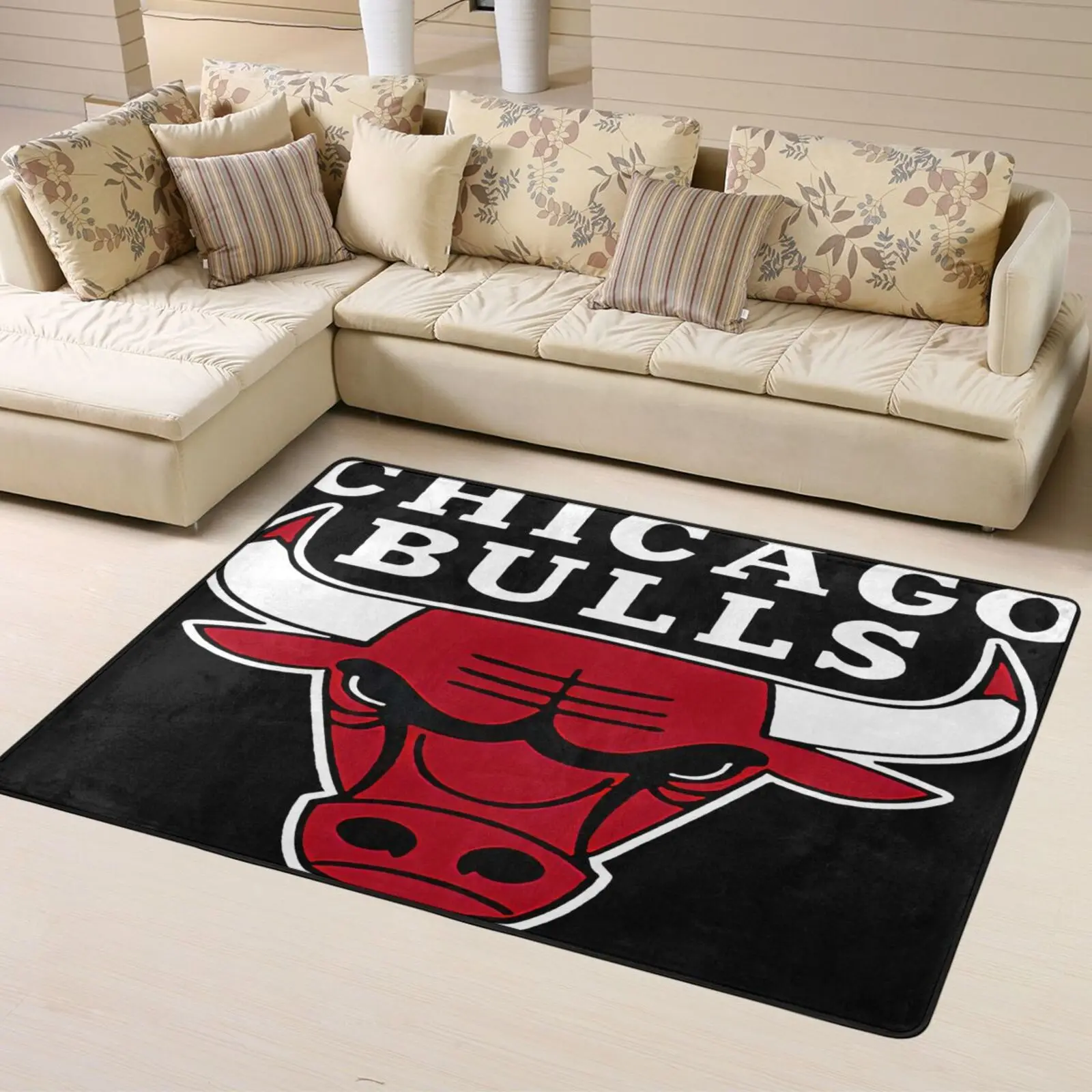 

Баскетбольный спортивный коврик Chicago 2019 Bulls с ремешком, коврик для ног на балконе, детские коврики для кровати