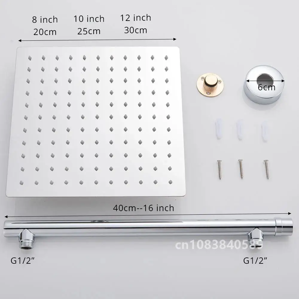Rozin черный ультратонкий насадка для душа с дождевой насадкой настенный кронштейн